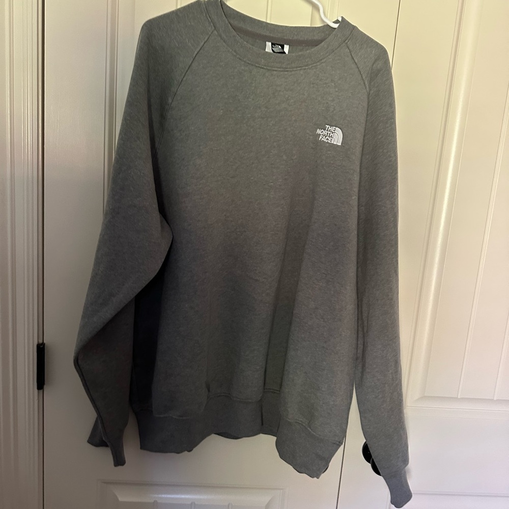 The North Face Gray Crewneck Sweater Casual Cotton Blend